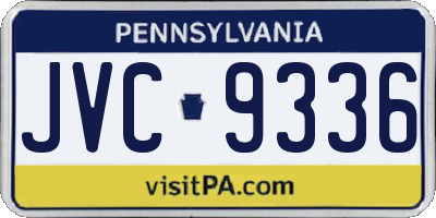 PA license plate JVC9336