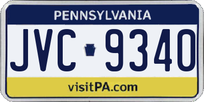 PA license plate JVC9340