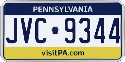 PA license plate JVC9344
