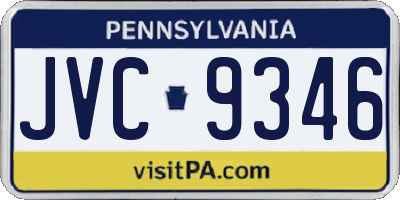 PA license plate JVC9346