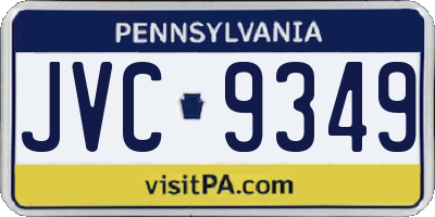 PA license plate JVC9349