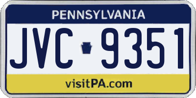 PA license plate JVC9351