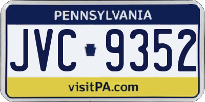 PA license plate JVC9352