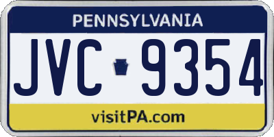 PA license plate JVC9354
