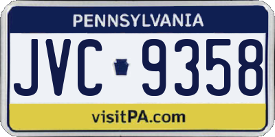 PA license plate JVC9358