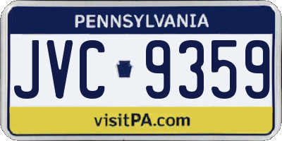 PA license plate JVC9359