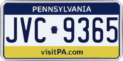 PA license plate JVC9365