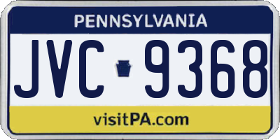 PA license plate JVC9368