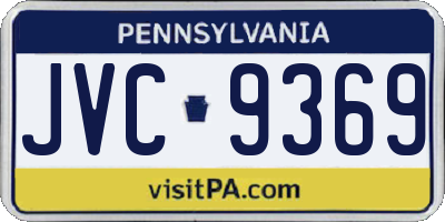 PA license plate JVC9369