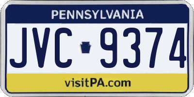 PA license plate JVC9374