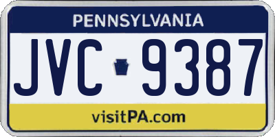 PA license plate JVC9387