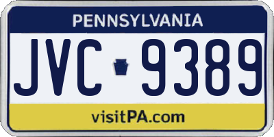 PA license plate JVC9389
