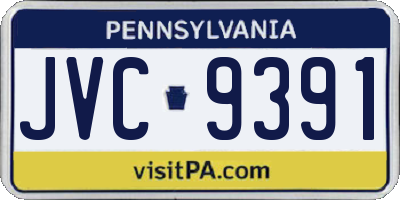 PA license plate JVC9391