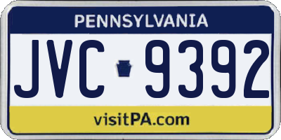 PA license plate JVC9392