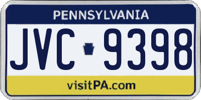 PA license plate JVC9398