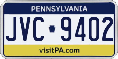 PA license plate JVC9402