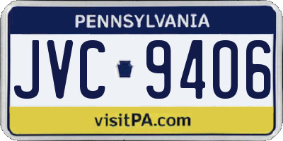 PA license plate JVC9406