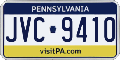 PA license plate JVC9410