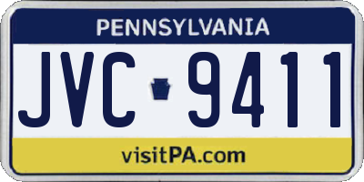 PA license plate JVC9411