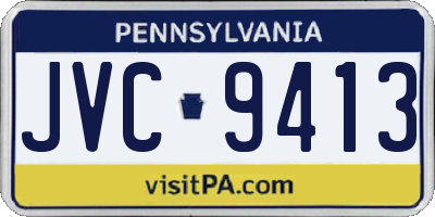 PA license plate JVC9413