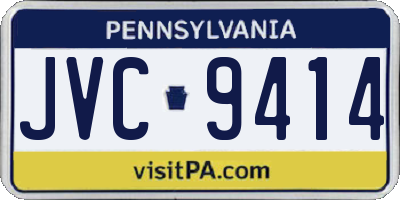 PA license plate JVC9414