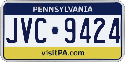 PA license plate JVC9424