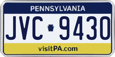 PA license plate JVC9430