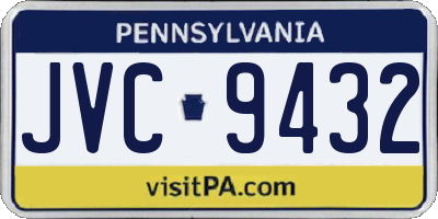 PA license plate JVC9432
