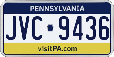 PA license plate JVC9436