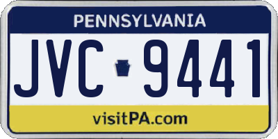 PA license plate JVC9441