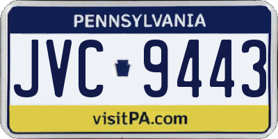 PA license plate JVC9443