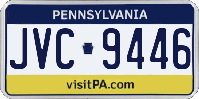 PA license plate JVC9446