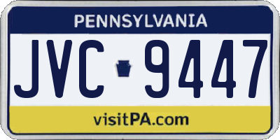 PA license plate JVC9447