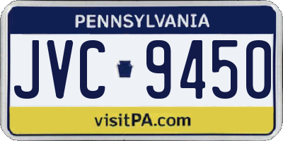 PA license plate JVC9450