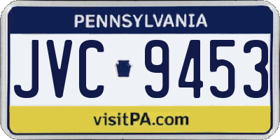PA license plate JVC9453