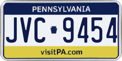 PA license plate JVC9454