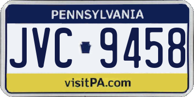 PA license plate JVC9458