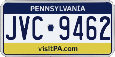 PA license plate JVC9462
