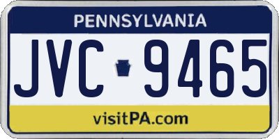 PA license plate JVC9465