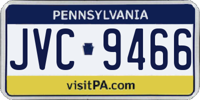 PA license plate JVC9466
