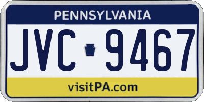 PA license plate JVC9467