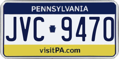 PA license plate JVC9470