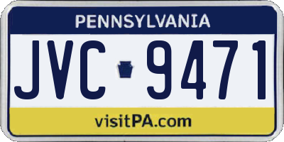 PA license plate JVC9471