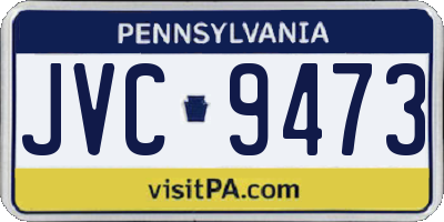 PA license plate JVC9473