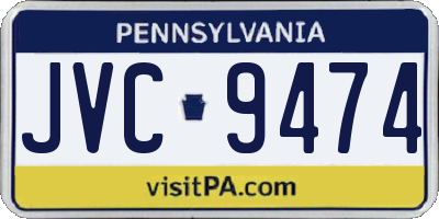 PA license plate JVC9474