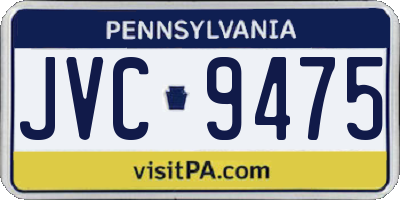 PA license plate JVC9475