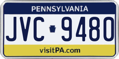 PA license plate JVC9480