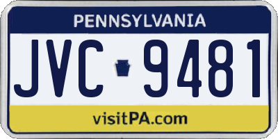 PA license plate JVC9481
