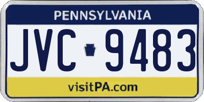 PA license plate JVC9483