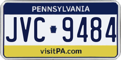 PA license plate JVC9484